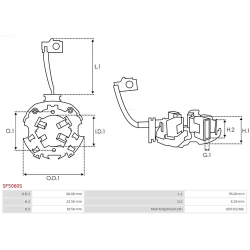 Držiak uhlíkov SF5060S /AS-PL/ - obr. 3