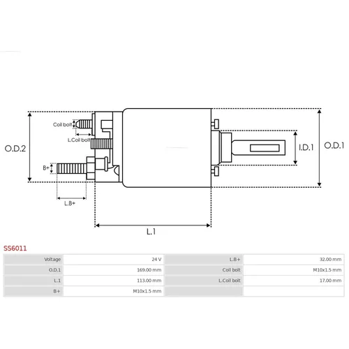 Elektromagnetický spínač pre štartér SS6011 /AS-PL/ - obr. 3