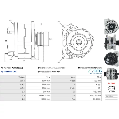 Alternátor A01105(SEG) /AS-PL/ - obr. 4
