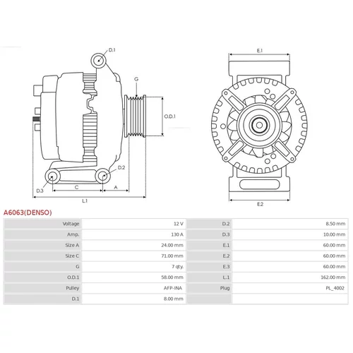 Alternátor A6063(DENSO) /AS-PL/ - obr. 4