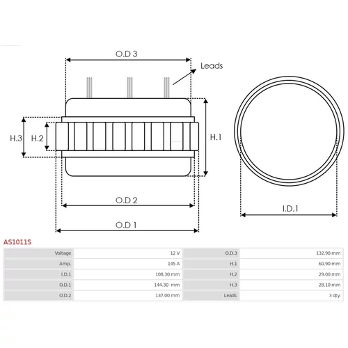 Stator, generátor AS1011S /AS-PL/ - obr. 1