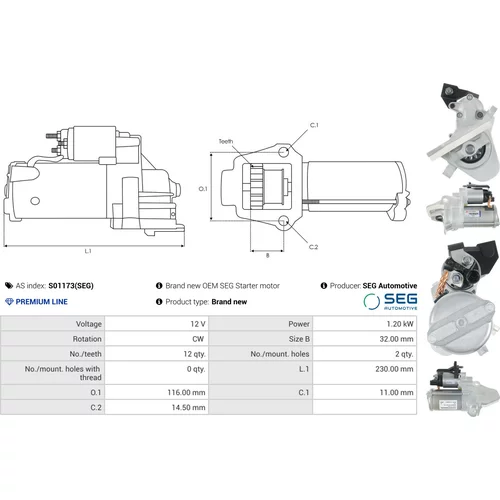 Štartér S01173(SEG) /AS-PL/ - obr. 4