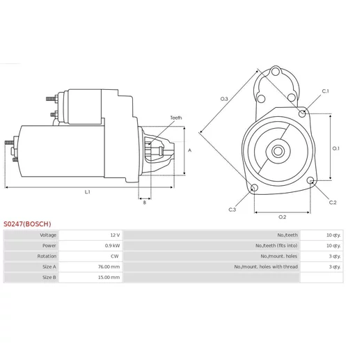 Štartér S0247(BOSCH) /AS-PL/ - obr. 4