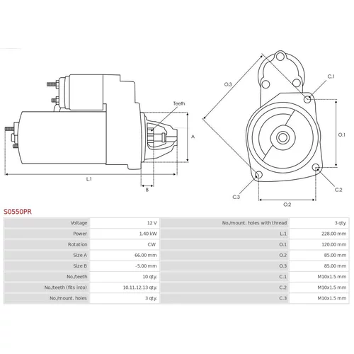 Štartér S0550PR /AS-PL/ - obr. 4