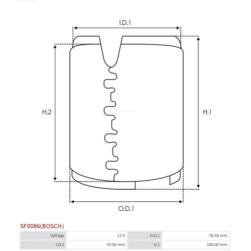 Budiace vinutie štartéra SF0086(BOSCH) /AS-PL/ - obr. 2