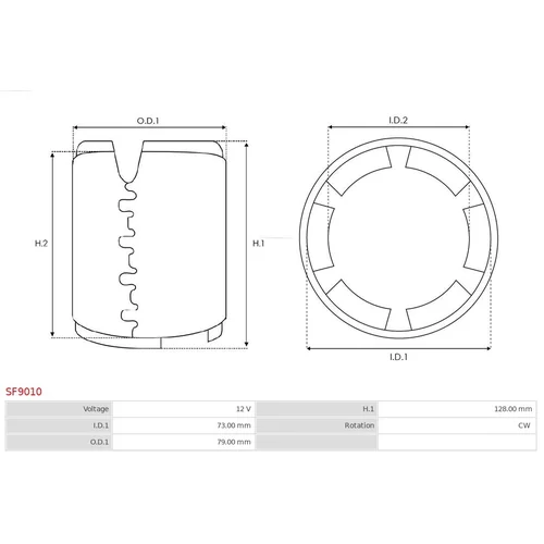 Budiace vinutie štartéra SF9010 /AS-PL/ - obr. 2