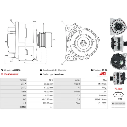 Alternátor A01121S /AS-PL/ - obr. 4