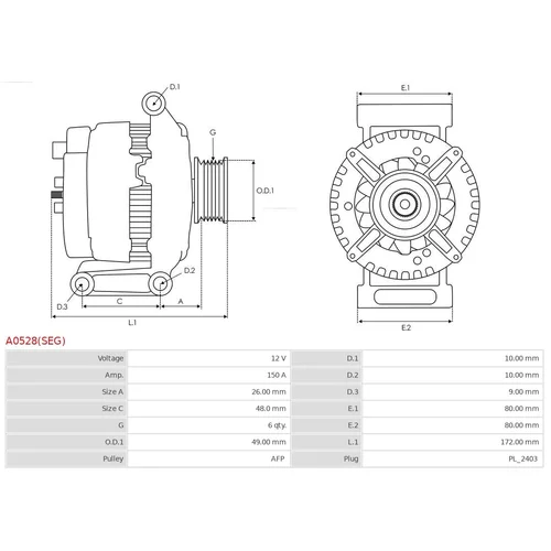 Alternátor A0528(SEG) /AS-PL/ - obr. 4