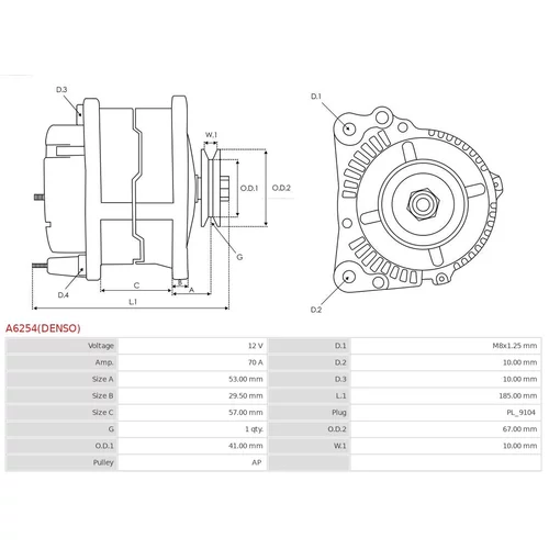 Alternátor A6254(DENSO) /AS-PL/ - obr. 5