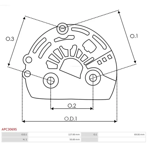 Ochranná krytka alternátora APC3069S /AS-PL/ - obr. 1