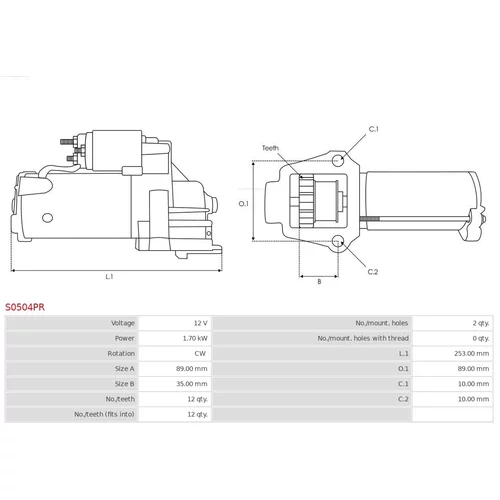 Štartér S0504PR /AS-PL/ - obr. 4