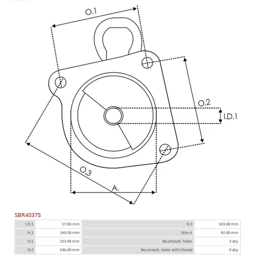 Veko sýtiča karburátora SBR4037S /AS-PL/ - obr. 2