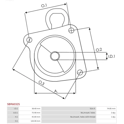 Veko sýtiča karburátora SBR6032S /AS-PL/ - obr. 2