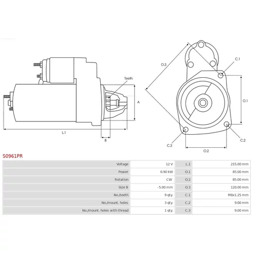 Štartér S0961PR /AS-PL/ - obr. 4