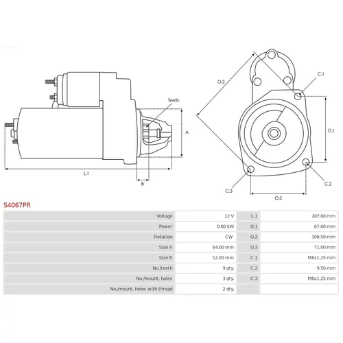 Štartér S4067PR /AS-PL/ - obr. 4