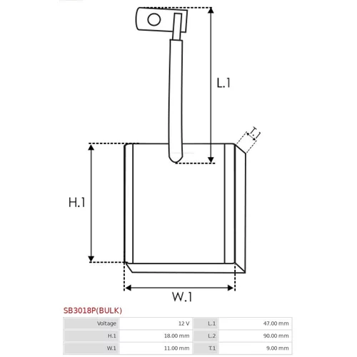 Uhlíkový zberač štartéra SB3018P(BULK) /AS-PL/ - obr. 1