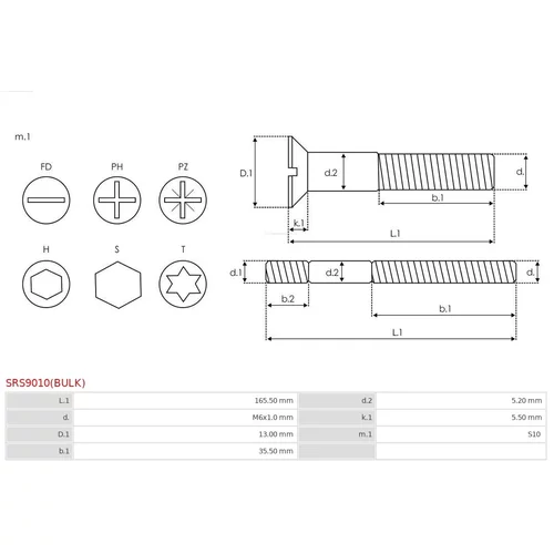 Sada na opravu alternátora SRS9010(BULK) /AS-PL/ - obr. 1