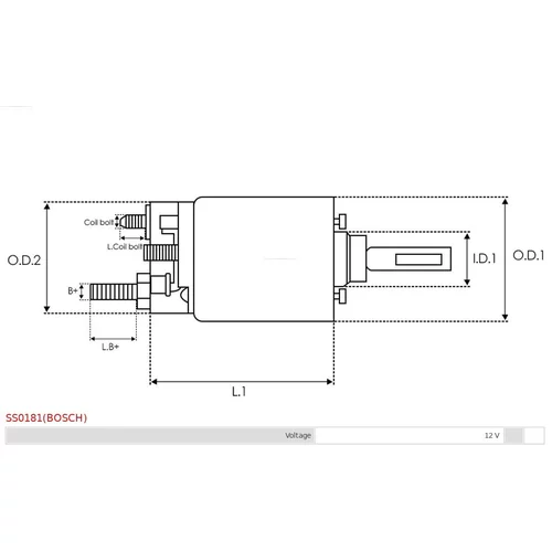 Elektromagnetický spínač pre štartér SS0181(BOSCH) /AS-PL/ - obr. 3