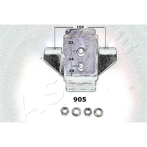 Uloženie motora GOM-905 /ASHIKA/ - obr. 1