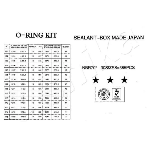 Tesnenie z pevného materiálu ORINGKIT /ASHIKA/ - obr. 1