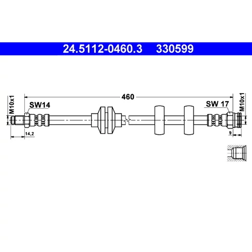 Brzdová hadica ATE 24.5112-0460.3