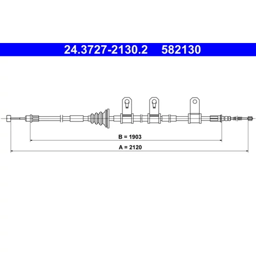 Ťažné lanko parkovacej brzdy ATE 24.3727-2130.2