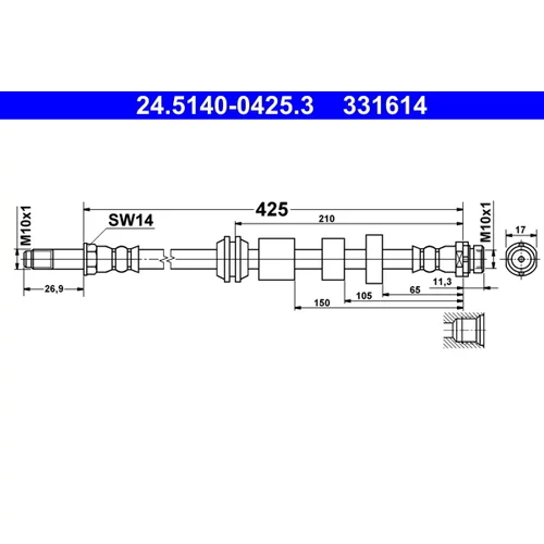 Brzdová hadica ATE 24.5140-0425.3