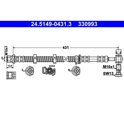 Brzdová hadica ATE 24.5149-0431.3