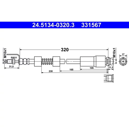 Brzdová hadica ATE 24.5134-0320.3