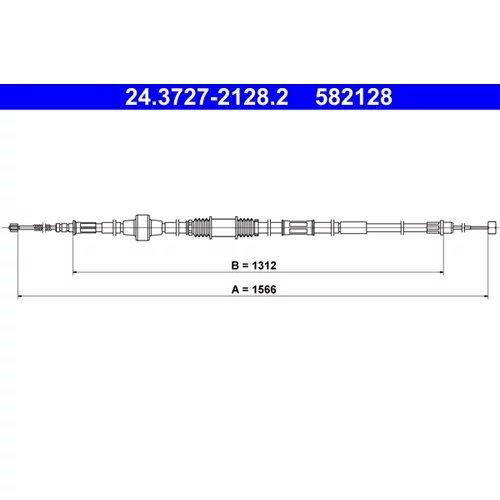 Ťažné lanko parkovacej brzdy ATE 24.3727-2128.2