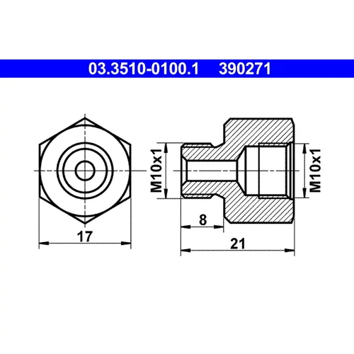 Adaptér brzdového vedenia ATE 03.3510-0100.1