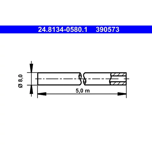 Brzdové vedenie 24.8134-0580.1 /ATE/