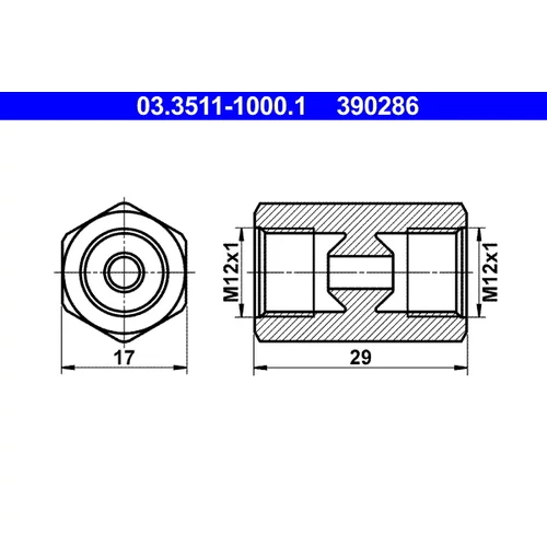 Adaptér brzdového vedenia ATE 03.3511-1000.1