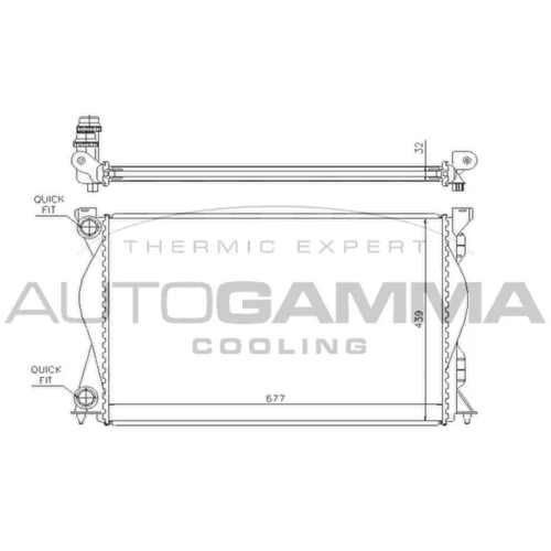 Chladič motora AUTOGAMMA 104246