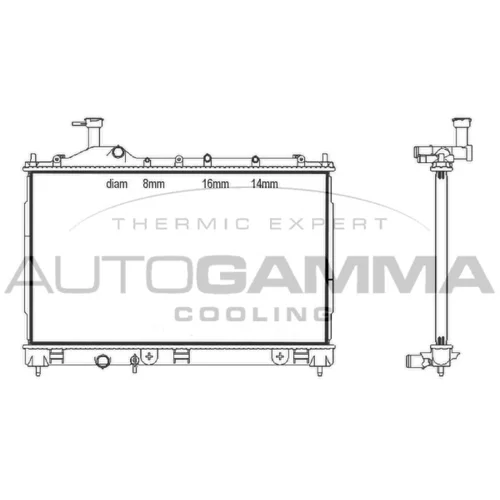 Chladič motora AUTOGAMMA 107568