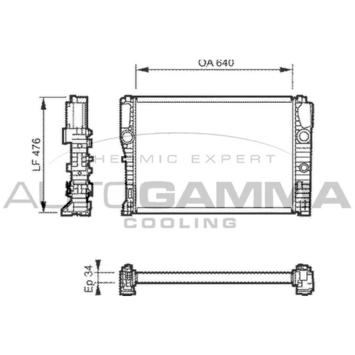 Chladič motora AUTOGAMMA 104541