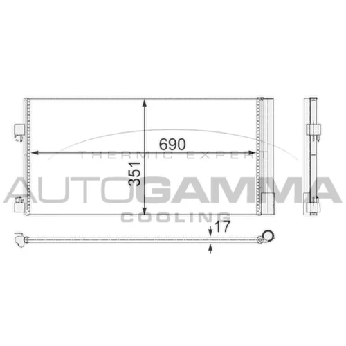 Kondenzátor klimatizácie AUTOGAMMA 105091