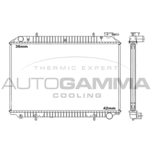 Chladič motora 102206 /AUTOGAMMA/