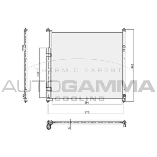 Kondenzátor klimatizácie 105117 /AUTOGAMMA/