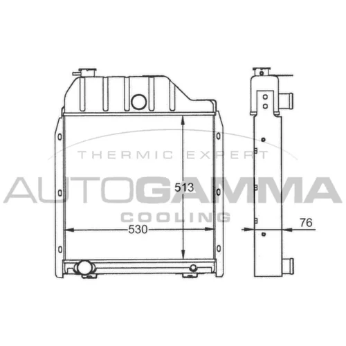Chladič motora 400178 /AUTOGAMMA/