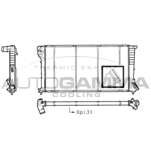 Chladič motora AUTOGAMMA 101304