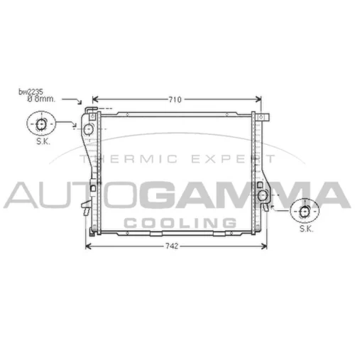 Chladič motora AUTOGAMMA 103399