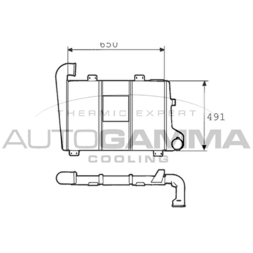 Chladič plniaceho vzduchu AUTOGAMMA 402044