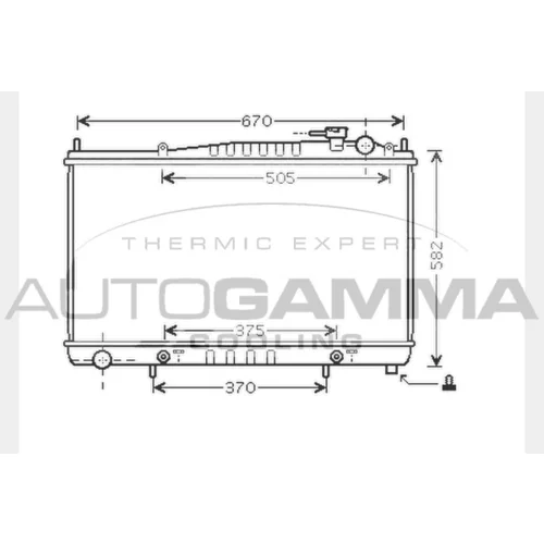 Chladič motora AUTOGAMMA 104298