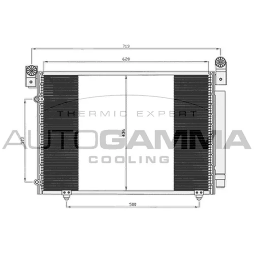Kondenzátor klimatizácie AUTOGAMMA 105008