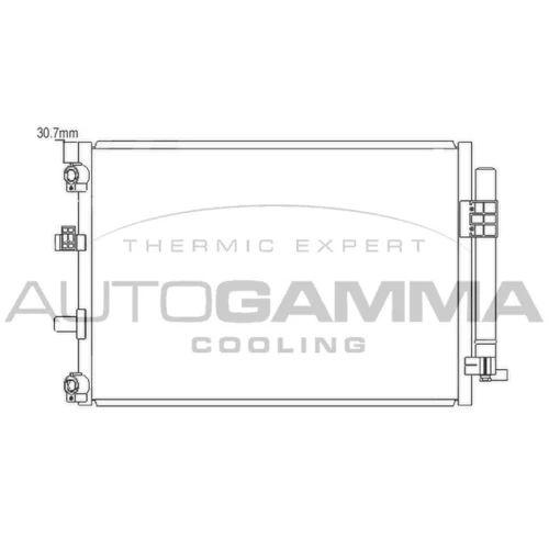 Kondenzátor klimatizácie 105881 /AUTOGAMMA/