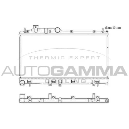 Chladič motora AUTOGAMMA 105933