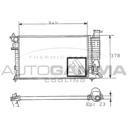 Chladič motora AUTOGAMMA 100233