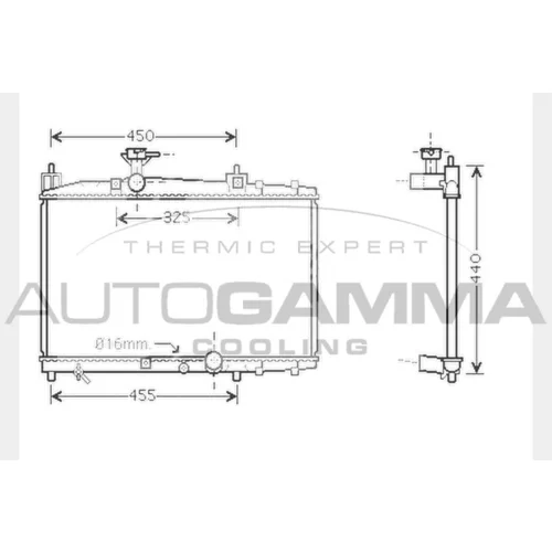 Chladič motora AUTOGAMMA 104571