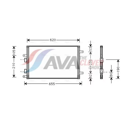 Kondenzátor klimatizácie AVA QUALITY COOLING AL5077